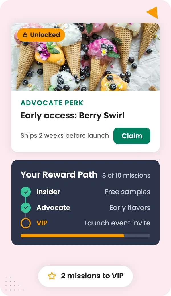 Reward ambassadors with products and perks