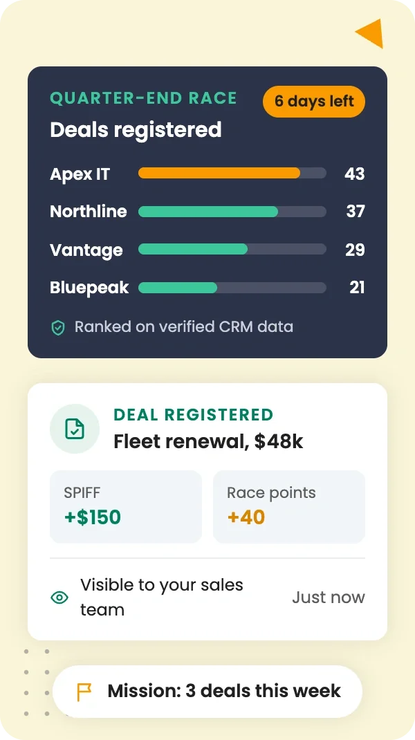 Turn deal registration into friendly competition