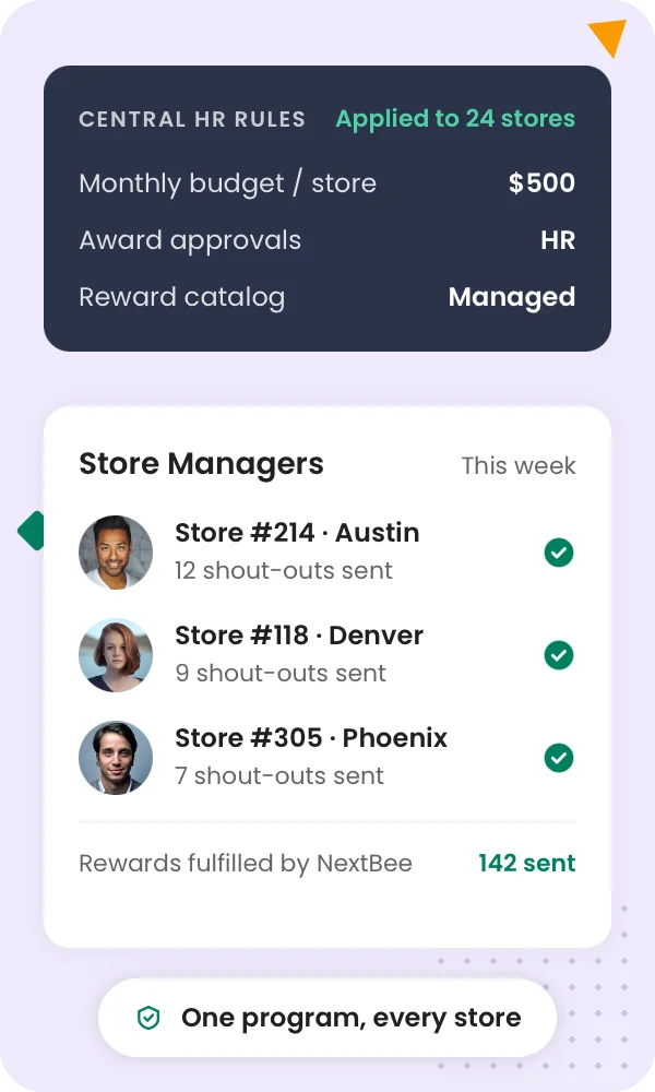 Run one recognition program across many stores