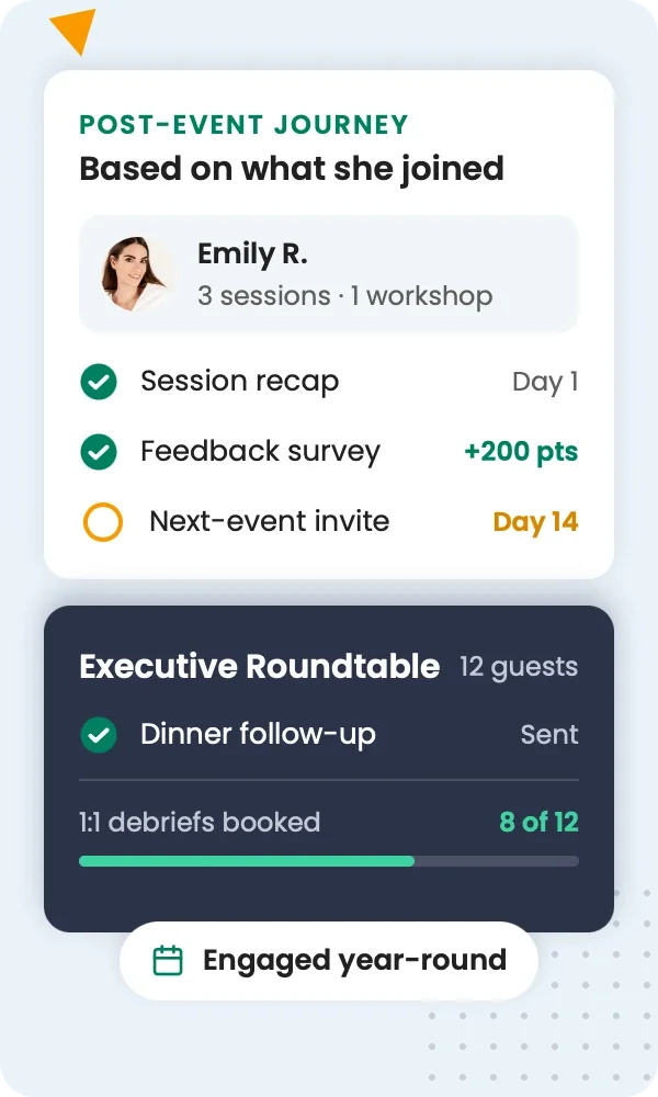 Continue the conversation after the conference ends