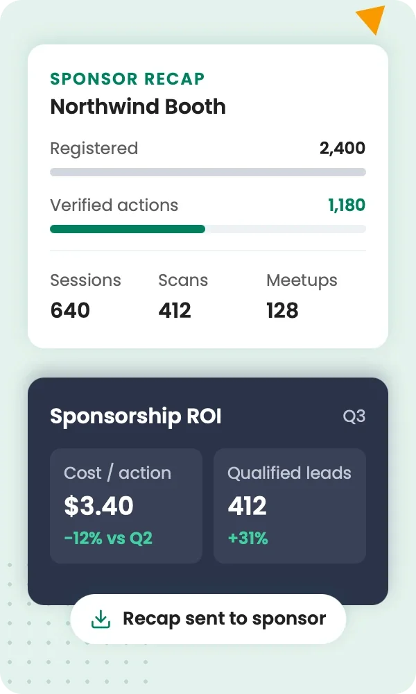 Show what attendees and sponsors actually did