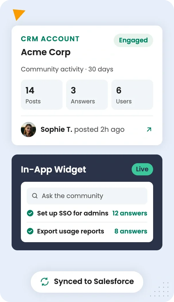 Put community inside your product and CRM