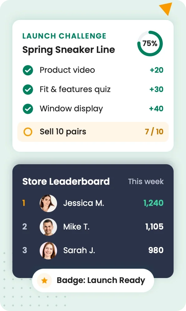Make product knowledge and store goals easier to follow