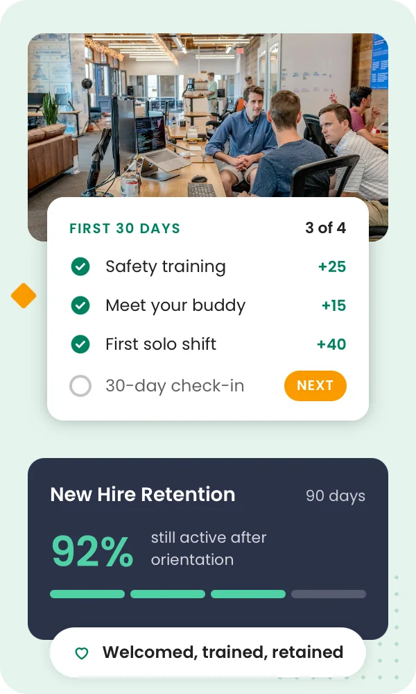 Keep new associates engaged after orientation