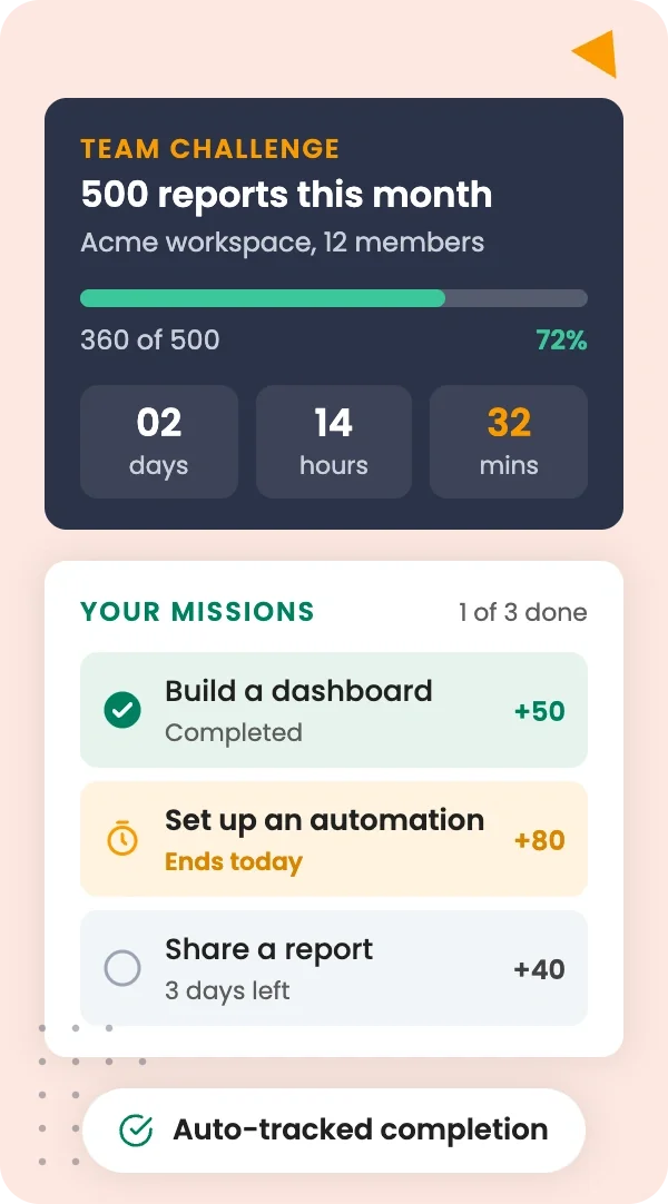 Turn feature adoption into guided challenges