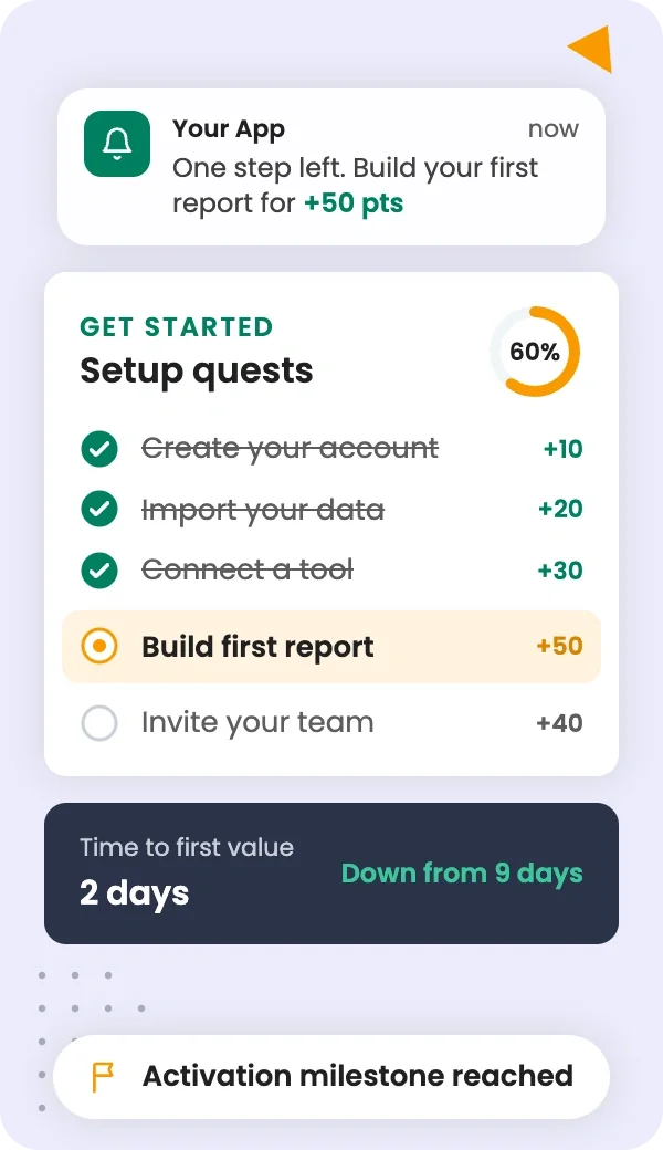 Move new users from sign-up to first value