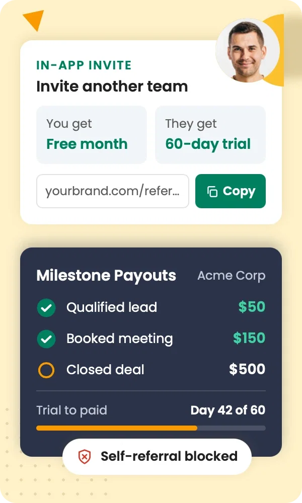 Make the referral invitation clear and easy to share