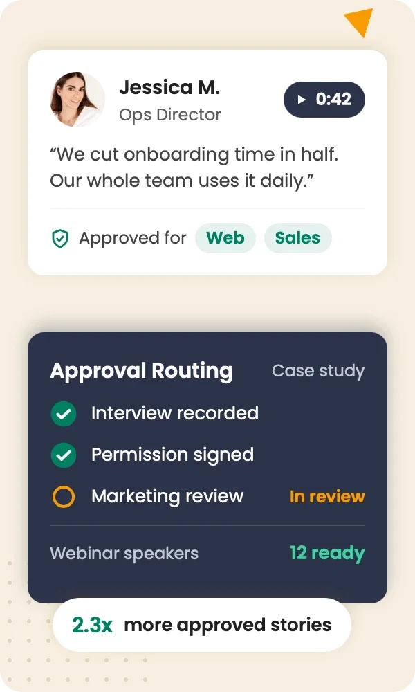 Collect customer stories your sales team can use